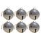 Haute Decor 6ct. 3.5" Silver Jingle Bell Ornaments